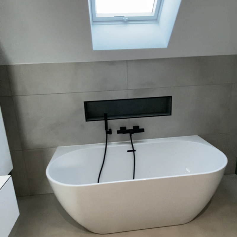 BAIGNOIRE DEMI ÎLOT 800X800 | Arnes Thermique Sanitaire Riedisheim 1